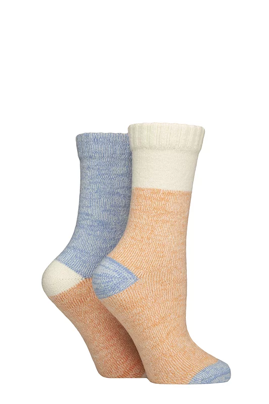 Women's 2 Pair SOCKSHOP Velvet Soft Boot Socks Crisp Winter 4-8