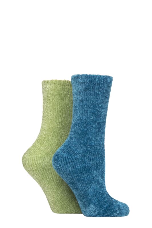 Women's 2 Pair SOCKSHOP Chenille Boot Socks