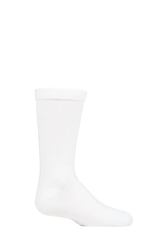 Boys and Girls 1 Pair SOCKSHOP Plain and Striped Bamboo Socks with Comfort Cuff and Smooth Toe Seams