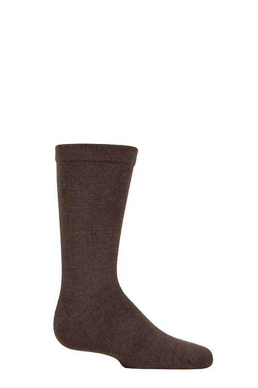 Boys and Girls 1 Pair SOCKSHOP Plain and Striped Bamboo Socks with Comfort Cuff and Smooth Toe Seams