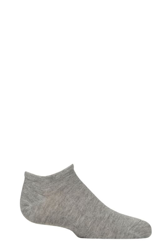 Boys and Girls 1 Pair SOCKSHOP Plain Bamboo Trainer Socks with Smooth Toe Seams Light Grey 6-8.5 Kids (1-3 Years)