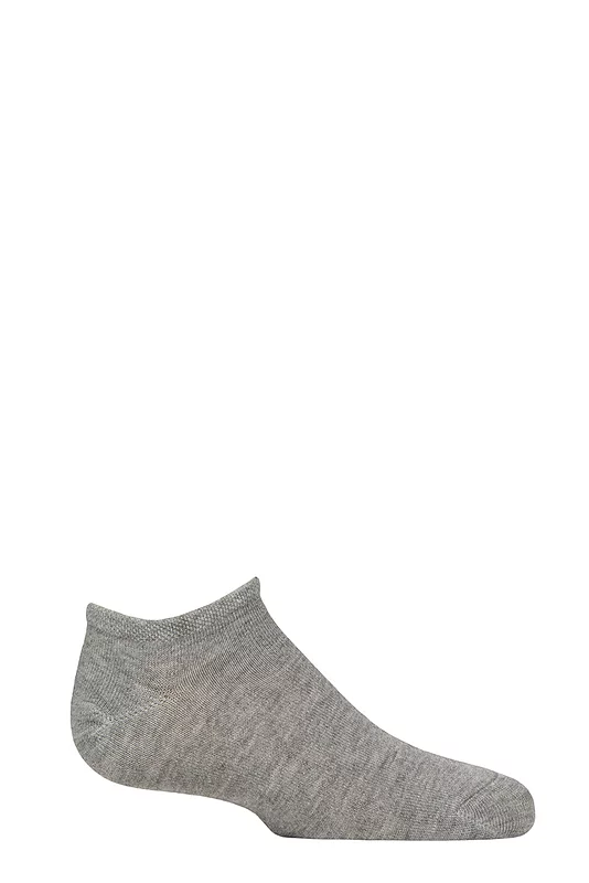 Boys and Girls 1 Pair SOCKSHOP Plain Bamboo Trainer Socks with Smooth Toe Seams