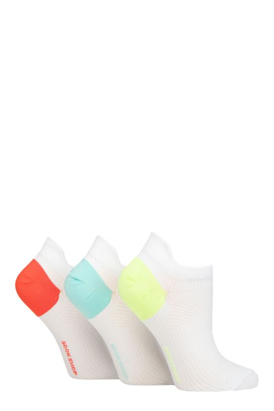 Women's 3 Pair SOCKSHOP Poly Sports No Show Socks