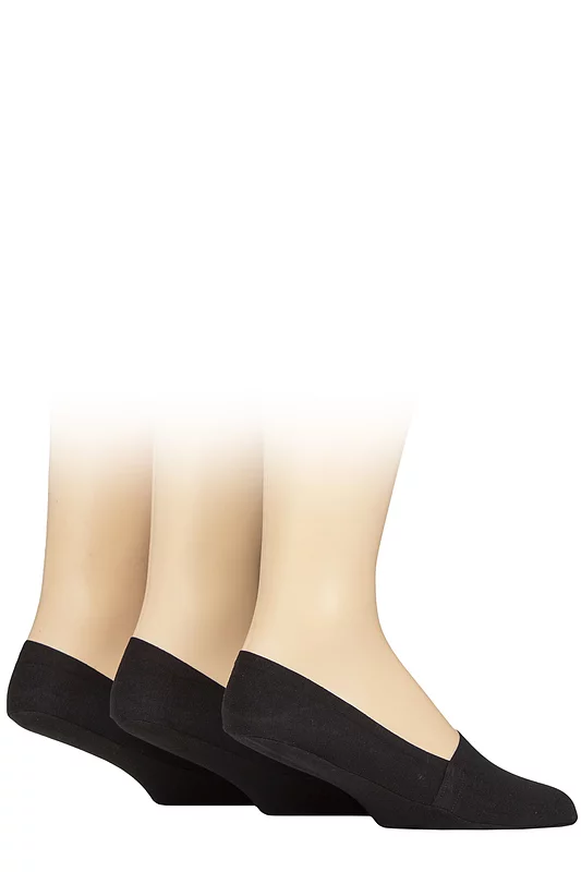 Mens 3 Pair SOCKSHOP Cotton Jersey Shoe Liners