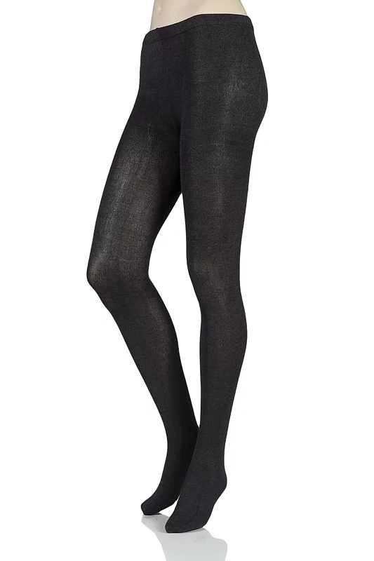 Women's 1 Pair SOCKSHOP Plain Bamboo Tights with Smooth Toe Seams