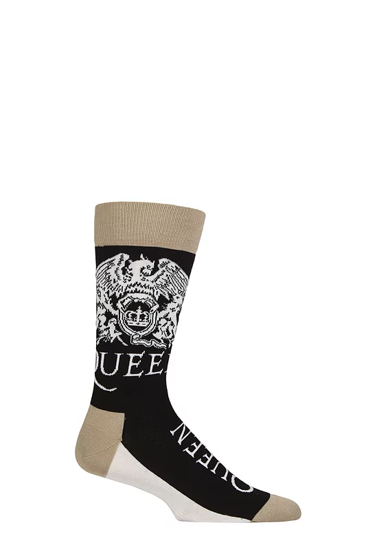 SOCKSHOP Music Collection 1 Pair Queen Cotton Socks Crest One Size