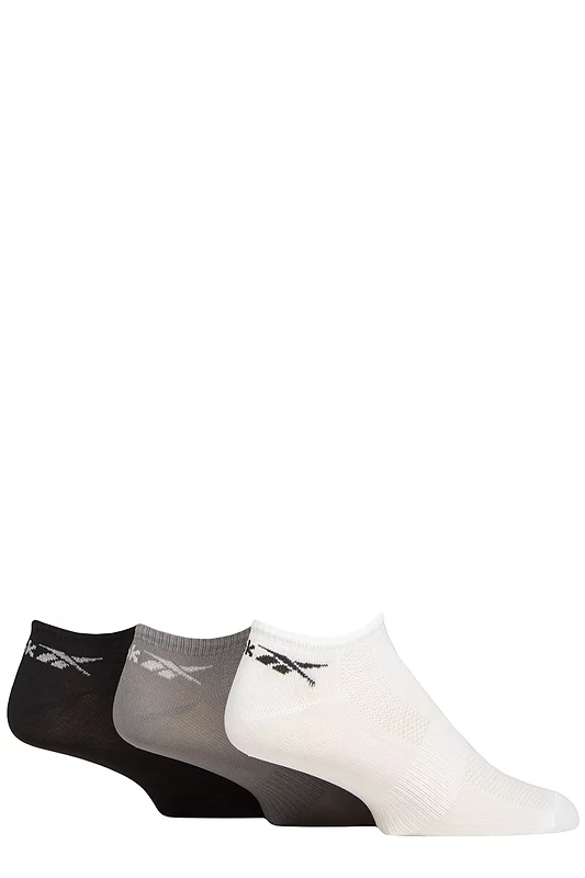 Mens and Women's 3 Pair Reebok Essentials Recycled Trainer Socks