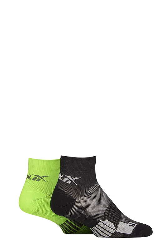 Mens and Women's 2 Pair Reebok Technical Recycled Ankle Technical Cycling Socks
