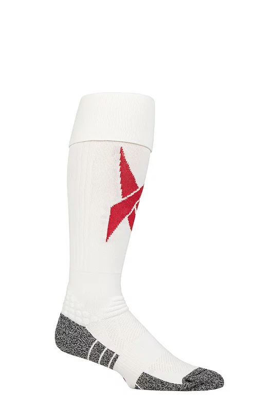 Mens and Women's 1 Pair Reebok Technical Recycled Long Technical Football Socks White 4.5-6 UK