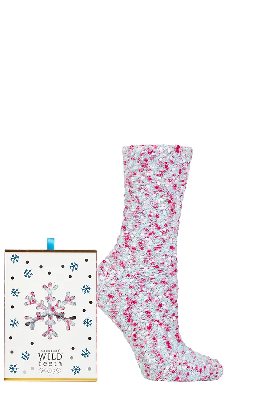 Women's 1 Pair SOCKSHOP Wildfeet Christmas Gift Boxed Popcorn Bed Socks