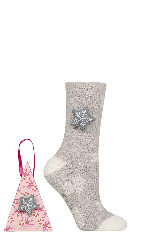 Women's 1 Pair SOCKSHOP Wildfeet Gift Boxed Novelty Fluffy Lounge Socks