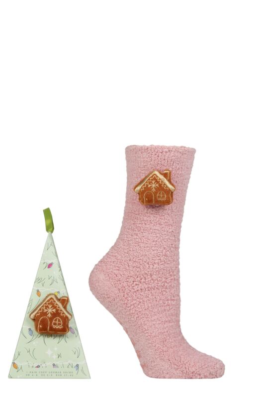 Women's 1 Pair SOCKSHOP Wildfeet Gift Boxed Novelty Fluffy Lounge Socks