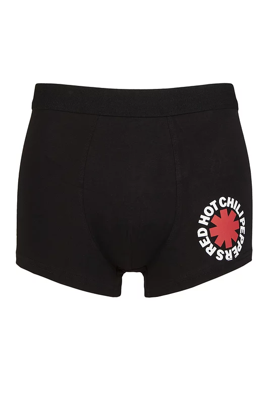 SOCKSHOP Music Collection 1 Pack Red Hot Chili Peppers Boxer Shorts Black Medium