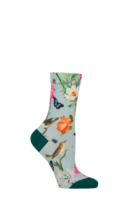Women's 1 Pair SOCKSHOP RHS Royal Horticultural Society Patterned Socks