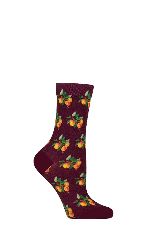 Women's 1 Pair SOCKSHOP RHS Royal Horticultural Society Patterned Socks Apples 4-8