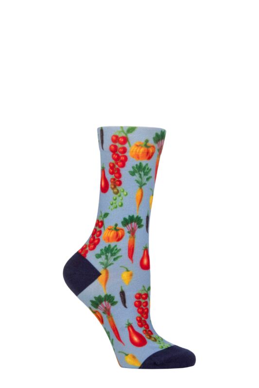 Women's 1 Pair SOCKSHOP RHS Royal Horticultural Society Patterned Socks Lilac 4-8