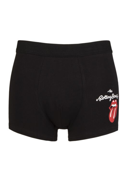 SOCKSHOP Music Collection 1 Pack The Rolling Stones Boxer Shorts Black Medium