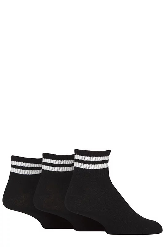 Mens 3 Pair SOCKSHOP Wildfeet Cotton Mid Length Sports Socks