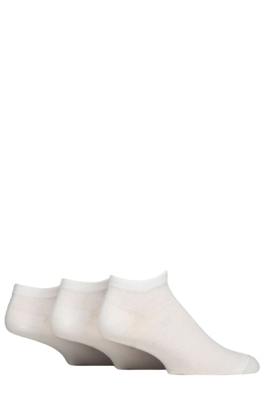 Mens 3 Pair SOCKSHOP Wildfeet Plain Cotton Trainer Socks