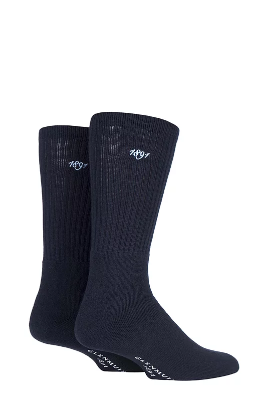 Mens 2 Pair Glenmuir Dunbar Cushioned Golf Socks