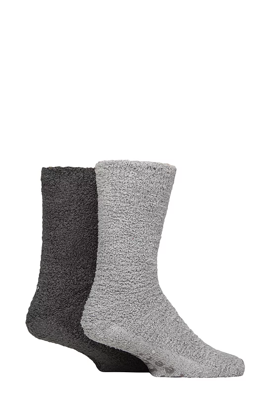 Mens 2 Pair SOCKSHOP Wildfeet Cosy Lounge Socks