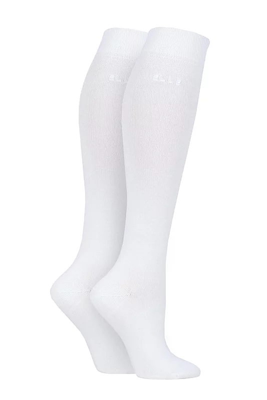 Women's 2 Pair Elle Plain Bamboo Knee Highs