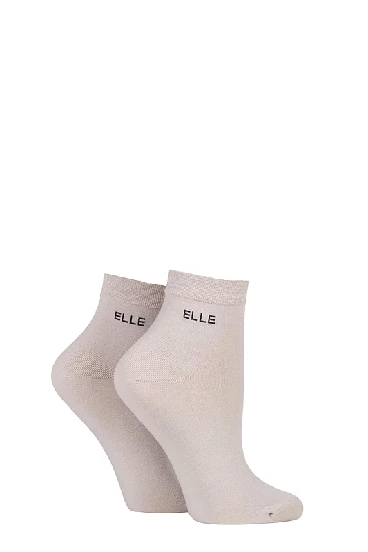Women's 2 Pair Elle Bamboo Anklet Socks