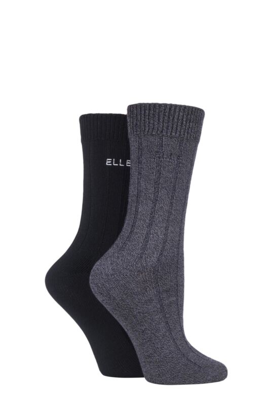 Women's 2 Pair Elle Ribbed Bamboo Boot Socks