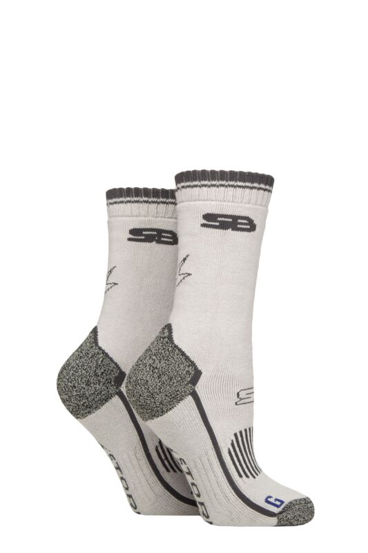 Women's 2 Pair Storm Bloc with BlueGuard Hiking Socks Stone / Charcoal 4-8