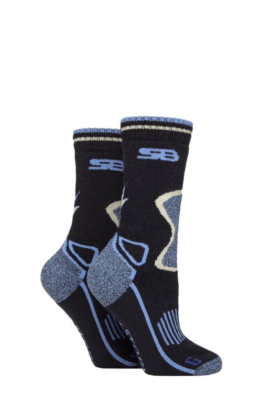 Women's 2 Pair Storm Bloc with BlueGuard Wool Blend Socks Navy / Blue 4-8