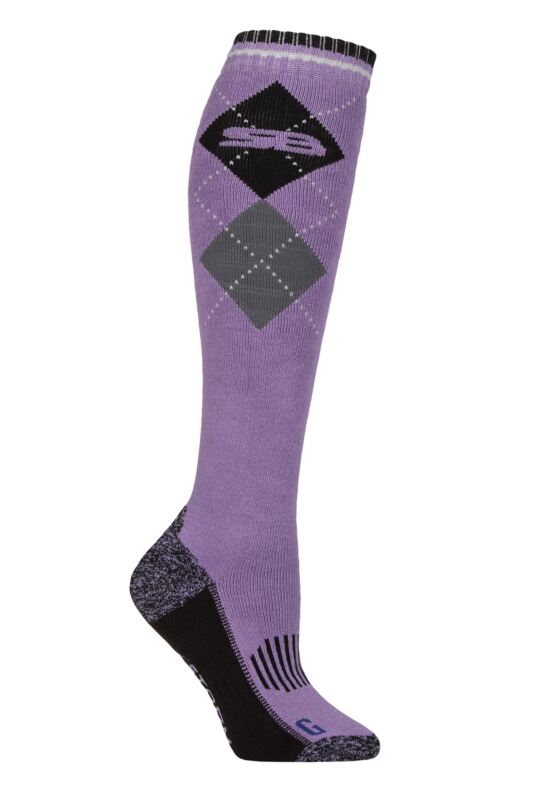 Women's 1 Pair Storm Bloc BlueGuard Patterdale Plain Patterned and Argyle Cotton Long Leg  Equestrian Socks
