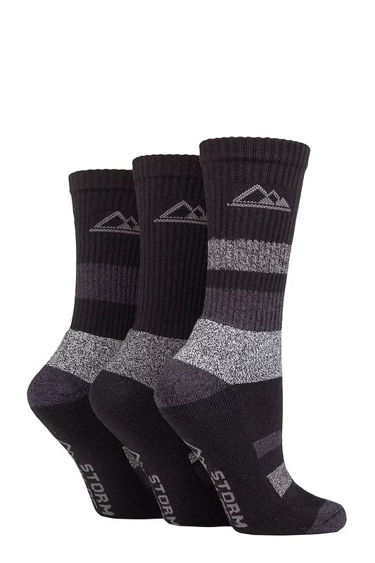 Women's 3 Pair Storm Bloc Cotton Striped Boot Socks
