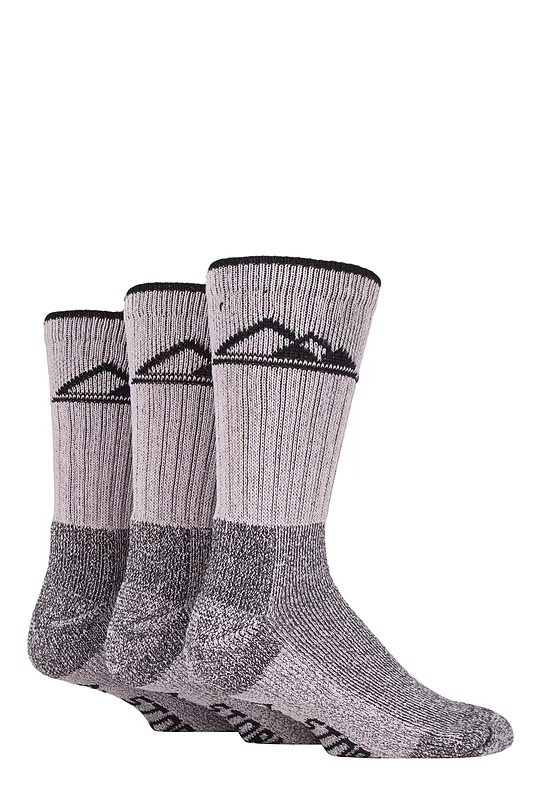 Mens 3 Pair Storm Bloc Luxury Boot Socks Stone / Black 6-11 Mens