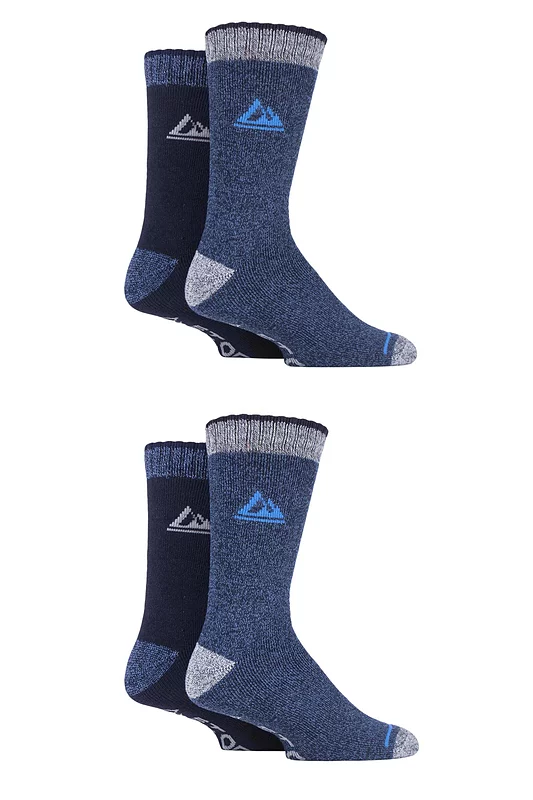 Mens 4 Pair Storm Bloc Performance Boot Socks Navy  /  Blue  /  Turquoise 6-11 Mens