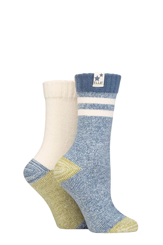 Women's 2 Pair Elle Soft Ribbed Boot Socks Autumn Apple 4-8