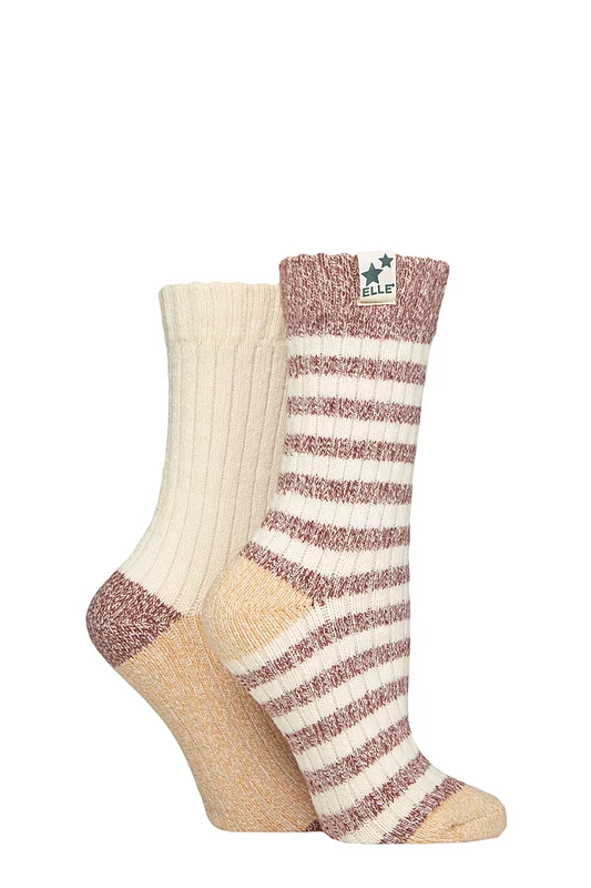 Women's 2 Pair Elle Soft Ribbed Boot Socks