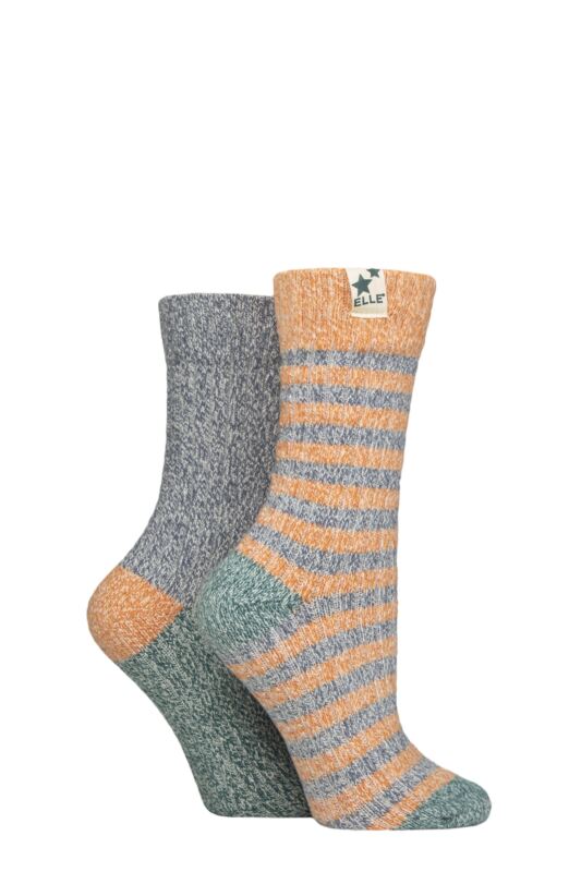 Women's 2 Pair Elle Soft Ribbed Boot Socks