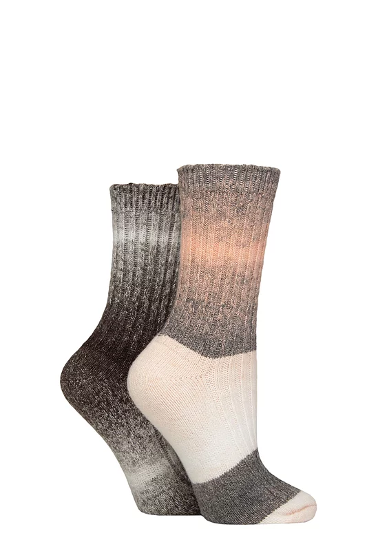 Women's 2 Pair Elle Space Dye Ribbed Boot Socks Soft Pastel 4-8