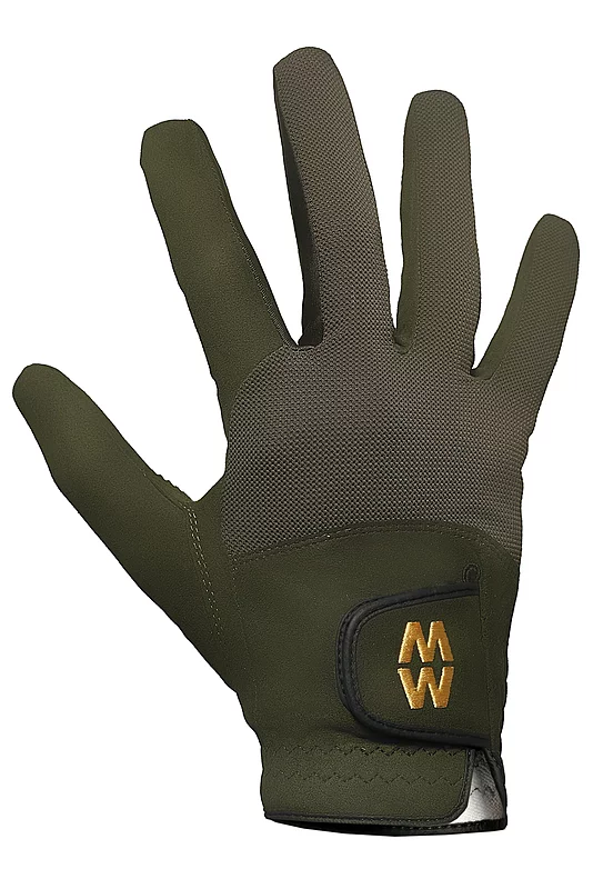 Mens and Women's 1 Pair MacWet Short Mesh Sports Gloves Green 6