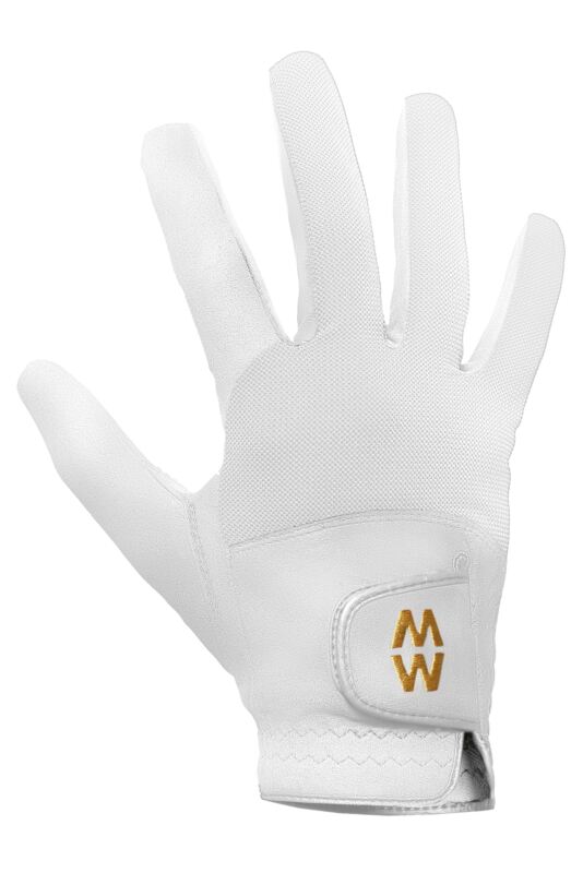 Mens and Women's 1 Pair MacWet Short Mesh Sports Gloves White 12