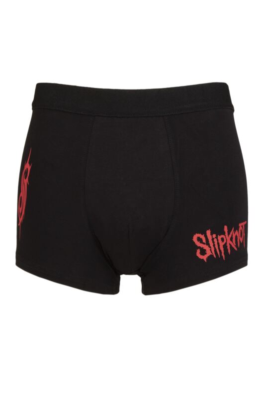 SOCKSHOP Music Collection 1 Pack Slipknot Boxer Shorts Black Medium