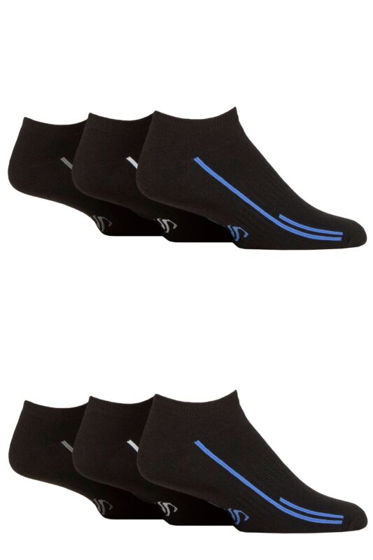 Mens 6 Pair SOCKSHOP Performance Sport Cushioned Trainer Socks