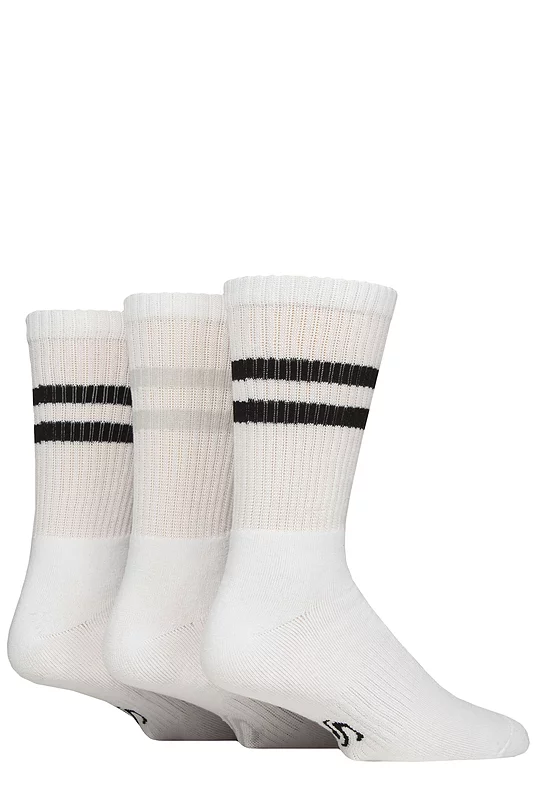 Mens 3 Pair SOCKSHOP Performance Leisure Socks White 7-11 Mens