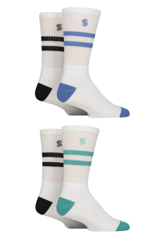Mens 4 Pair SOCKSHOP Sport Performance Crew Socks
