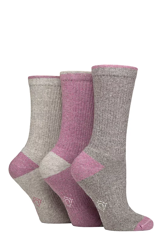 Women's 3 Pair Country Pursuit Water Repellent Cotton Boot Socks