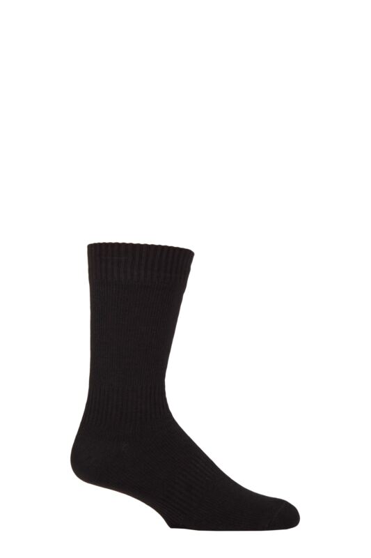Mens 1 Pair Country Pursuit Waterproof Boot Socks Black 12-14