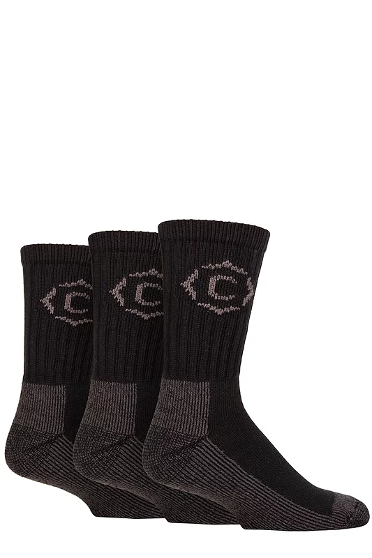 Mens 3 Pair Country Pursuit Gritstone Hiker Cotton Boot Socks