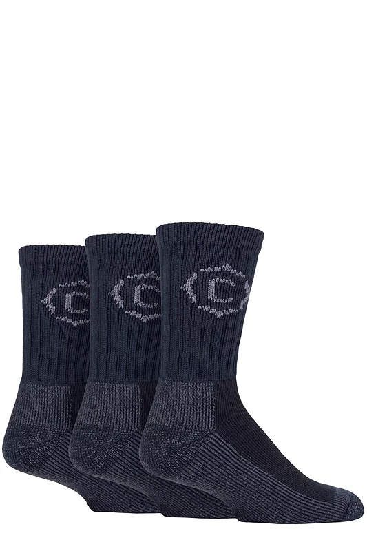 Mens 3 Pair Country Pursuit Gritstone Hiker Cotton Boot Socks