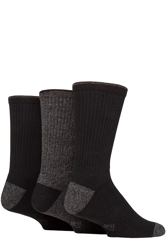 Mens 3 Pair Country Pursuit Water Repellent Cotton Boot Socks