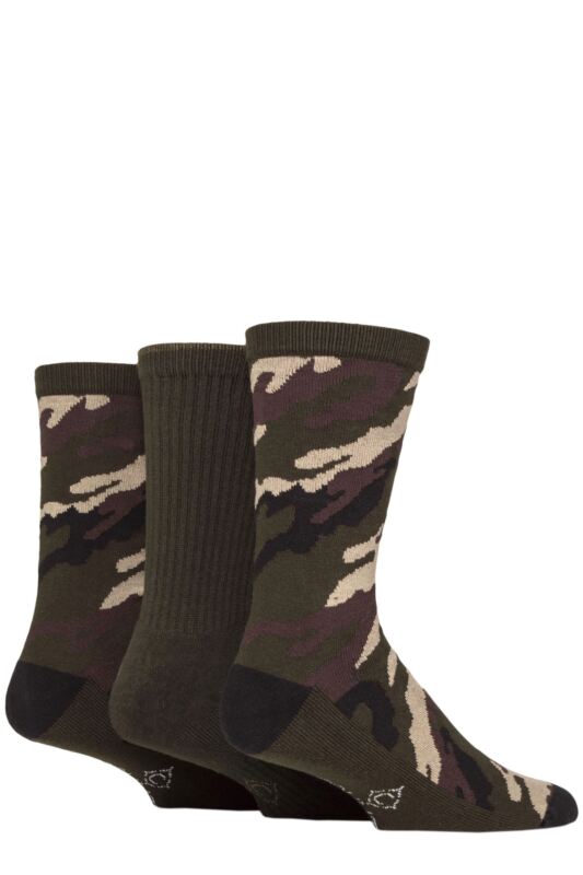Mens 3 Pair Country Pursuit Water Repellent Cotton Boot Socks
